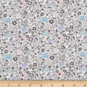 Enchantment Fabric: Enchanted Florals White (per 1/4 metre) | 