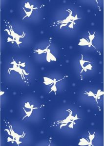 Glow Fairies fabric: Glow Fairies on Blue | 