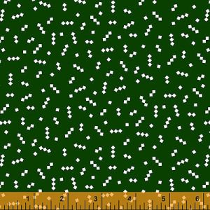 Posy Fabric: Mod Star Green (per 1/4 metre) | 