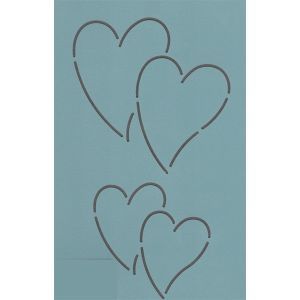 Quilt Stencil  4 Inch Two Hearts | 