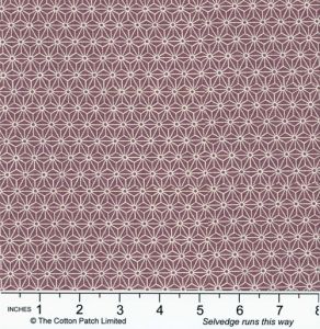 Japanese Garden Fabric: Sevenberry Asanoha, Purple/Ecru | 