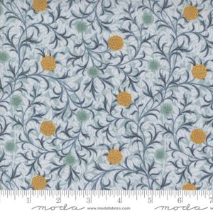 Morris Manor fabric: Scroll, Sky | 