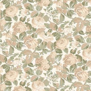 Memories fabric: Tonal Floral Ivory (per 1/4 metre) | 