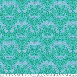 Kaffe Fassett x Morris & Co Fabric: Michaelmas Daisy Aqua | 