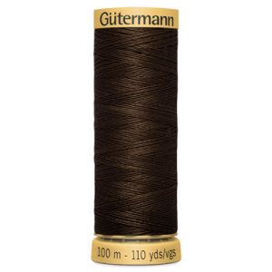 Gutermann Natural Cotton 50 Weight Thread 100m 1613 Brown | 