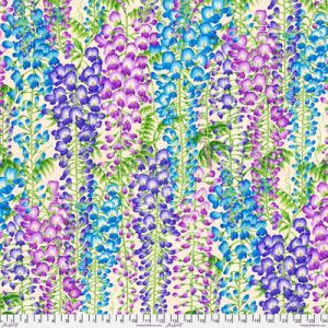 Temple Garden fabric: Japanese Wisteria Ivory (per 1/4 metre) | 