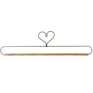 Wire Hanger  6' Heart straight hanger with stained dowel | 