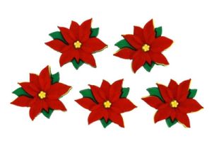 Red Poinsettias Buttons | 