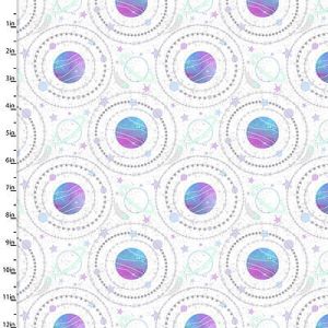 Starlight Fabric: Solar System White (per 1/4 metre) | 