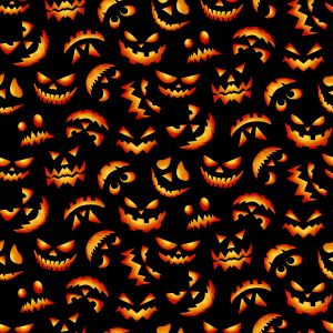 Halloween fabrics: Pumpkin Faces | 