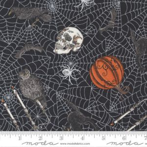 Halloween fabric: Vintage Midnight Black (per 1/4 metre) | 