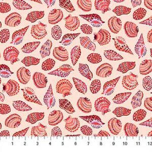 Sea Botanica Fabric: Seashells Coral (per 1/4 metre) | 