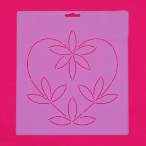 Quilt Stencil  7 1/2' Heart Petals | 