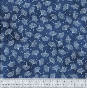 Botanical Blues Fabric: Ginko Leaves Blue (per 1/4 metre) | 