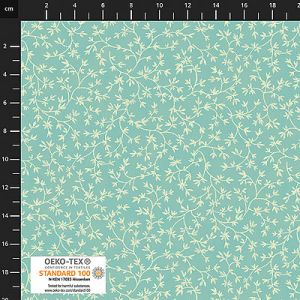 Quilters Coordinates fabric: Foliage Aqua (per 1/4 metre) | 