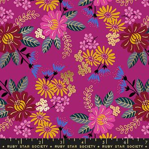 Ruby Star Society Reign fabric: Eminence Berry (per 1/4 metre) | 