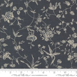 Sacre Bleu fabric: Pivoine, Indigo | 