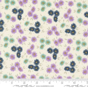 Seaglass Summer fabric: Beach Asters, Oyster | 