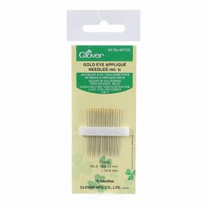 Clover Gold Eye Applique Needles  size 9 | 