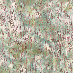 Hoffman Bali Handpaints: Line Dots Sage (per 1/4 metre) | 