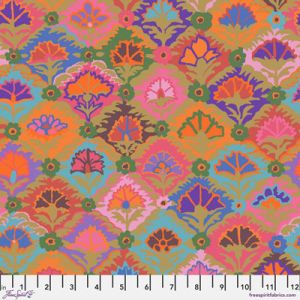 Kaffe Fassett Collective Fabric: Step Flower Khaki | 