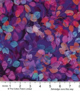 Dragonfly Dance fabrics: Leaves, Multi | 