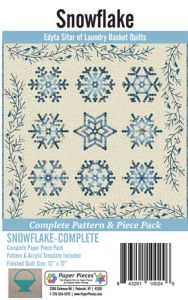 Snowflake Edyta Sitar Paper Pieces Pack and Pattern | 