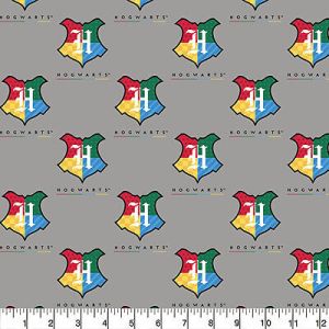 Harry Potter Fabric: House Crests Grey (per 1/4 metre) | 