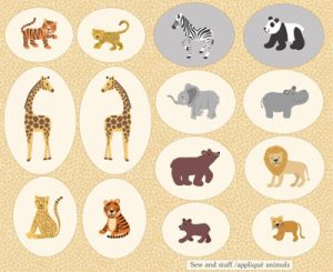 Small Things Wild Animals Fabric: Cut and Sew Panel 91cm | 