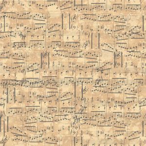 My Classic Songs fabric: Musical Score Sand Stof | 