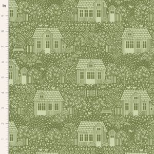 Tilda My Neighbourhood Moss Fabric (per 1/4 metre) | 