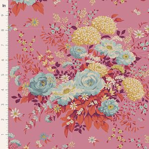 Tilda Chic Escape fabric: Wildgarden Pink (per 1/4 metre) | 