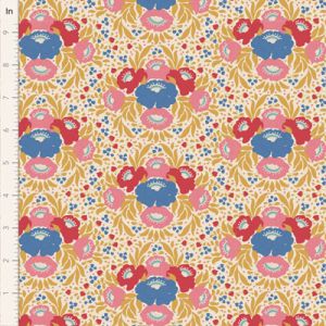 Tilda Jubilee fabric: Autumn Bouquet Mustard | 