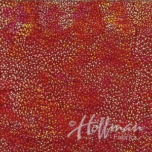 Hoffman Batik fabric: Bali Dots Garnet (per 1/4 metre) | 