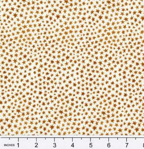 Country Coordinates fabric: Scattered Stars Tan on White (per 1/4 metre) | 