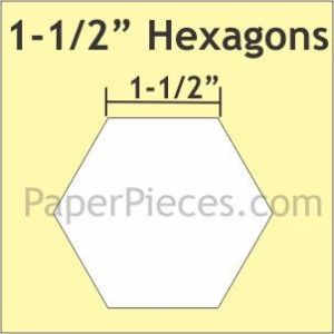 English Paper Piecing  Hexagon 1.5' 50 pieces | 