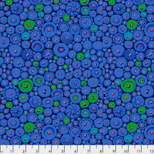 Kaffe Fassett Collective: Button Mosaic Blue (per 1/4 metre) | 