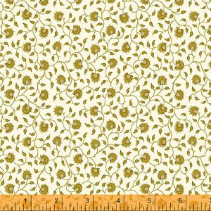 Eliza fabric: Floral Vine Gold/Linen (per 1/4 metre) | 