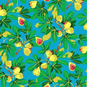 Trees fabric: Fig Blue (per 1/4 metre) | 