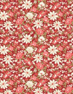 Sentiments fabric: Packed Floral Red | 