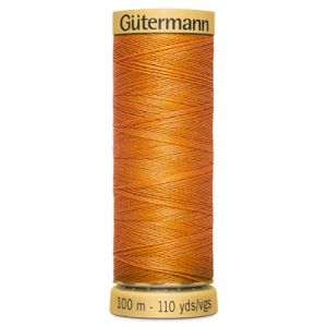 Gutermann Natural Cotton 50 Weight Thread 100m 1576 Orange | 