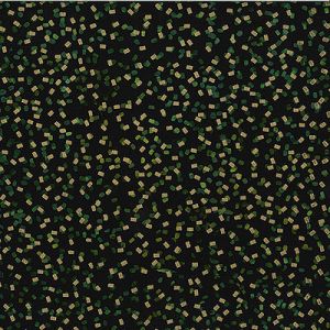 Hoffman Bali Handpaints Metallic Batik Fabric: Confetti Deep Emerald/Gold (per 1/4 metre) | 