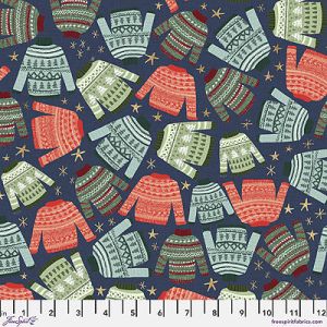 Christmas Squad fabric: Winter Warmth Navy (per 1/4 metre) | 