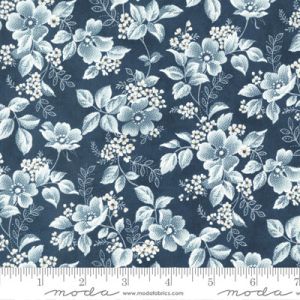 Cascade fabric: Delicate Blossoms Midnight (per 1/4 metre) | 