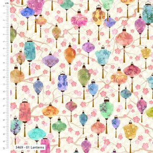 Meditations on Japan fabric: Lanterns | 