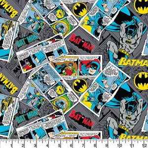 Superheroes Fabric: Batman Collage Multi (per 1/4 metre) | 