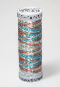 Gutermann Sulky Metallic Thread: Silver/Lt. Copper/El. Blue 7028 | 