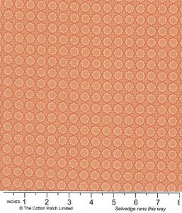 Juliette fabric, Decorative Geo, Coral | 