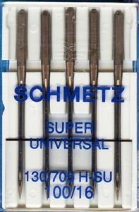 Schmetz Super Universal Non Stick Sewing Machine Needles Size 100/16 | 