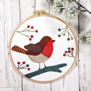 Large 19cm Applique Hoop Kit: Robin | 